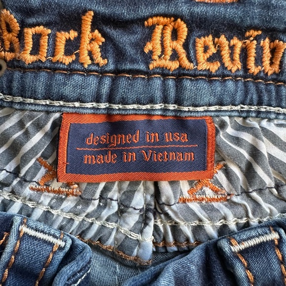 Rock Revival Blue Straight Leg Women's Jazlyn Jeans Mid Rise Sz 25 - Picture 6 of 14